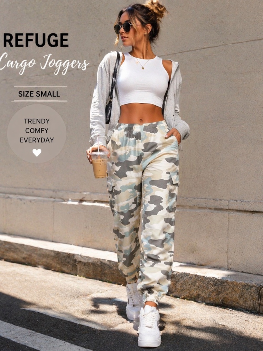 Refuge Camo Cargo Joggers - Neutral Camo